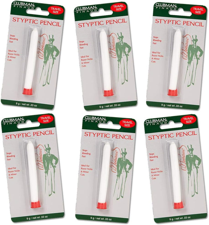 Pinaud Styptic Pencil for Men – Stops Bleeding Stick for Shaving Cuts, Travel Size, White, 0.33 Oz, 3 Pack