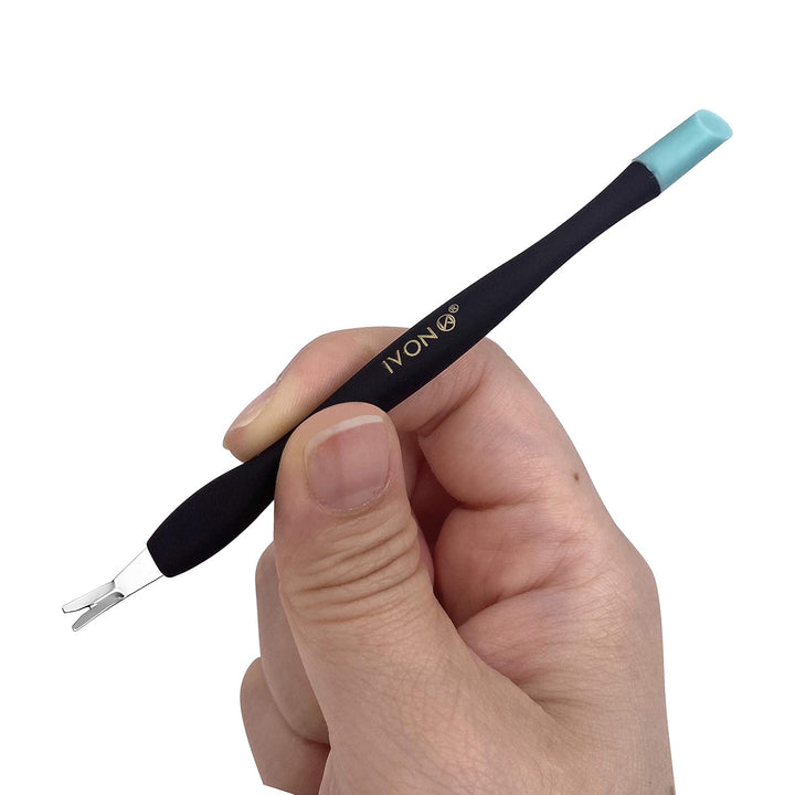 3 Pack Cuticle Trimmer Pusher Remover, Rubber Tip Gentle on Nail Bed