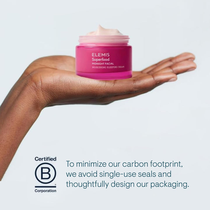 Superfood Midnight Facial, Moisturizer Face Cream, Hydrating Face Moisturizer for Dry Skin, Firming Facial Cream, Camu Camu & Vitamin C Cream