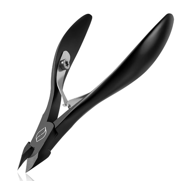 Cuticle Cutters 1/2 Jaw - Professional Stainless Steel Cuticle Clippers Nail Cuticle Remover Tool, Nail Dead Skin Clipper - BLACK