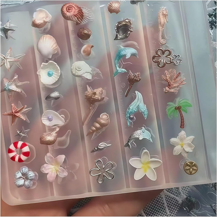 3D Flowers Nail Mold Silicone Nail Tools Spring Flower Nail Charms Resin Molds Nail Art for Accessories Nail Supplies