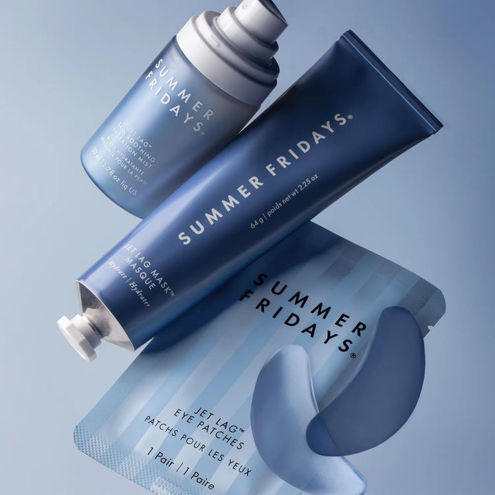 Jet Lag under Eye Patches - Hydrating & Depuffing Hydrogel Eye Masks with Caffeine & Peptides to Soothe & Refresh the Undereye Area (6 Pairs)