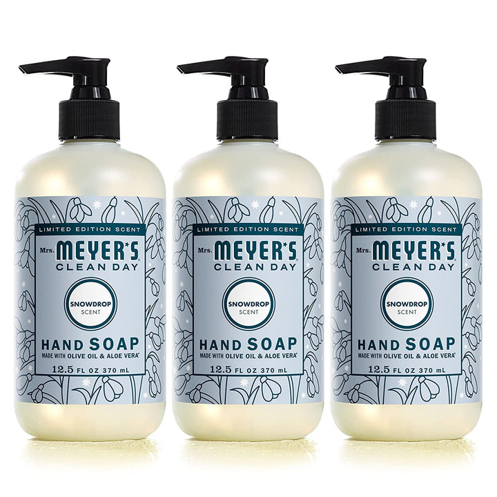 CLEAN DAY Hand Soap, Made with Essential Oils, Biodegradable Formula, Rain Water, 12.5 Fl. Oz - Pack of 3