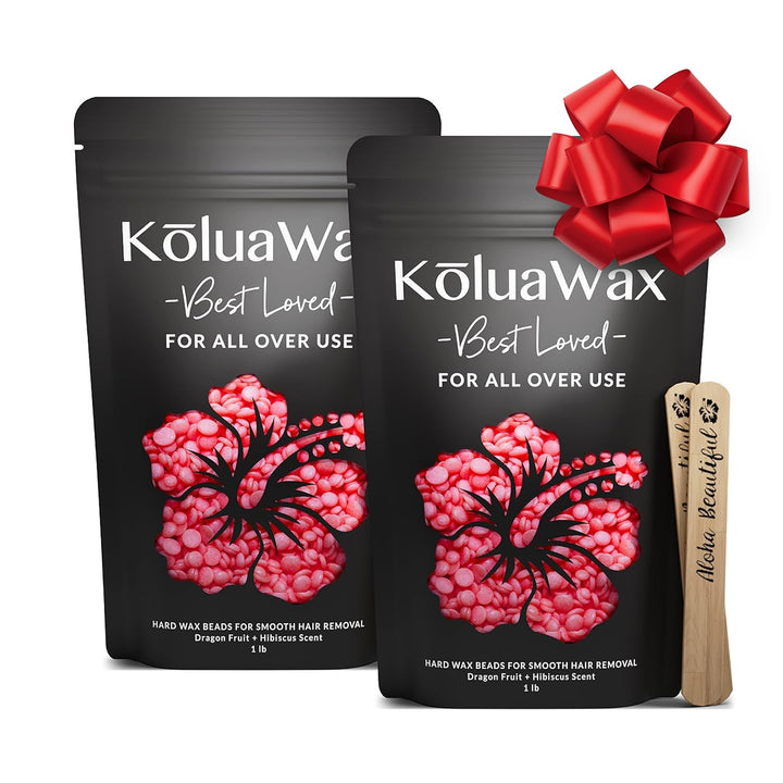 Hard Wax Beads for Hair Removal – Coarse Hair Formula – Face, Brazilian, Underarms, Back Chest, Bikini Waxing – Sea Salt & Surf, 1Lb Refill for Wax Warmers & 10 Large Applicator Sticks