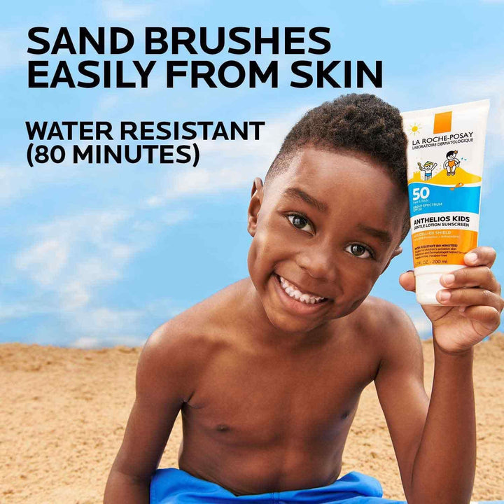 La Roche-Posay Anthelios Kids Gentle Lotion Sunscreen SPF 50, Broad Spectrum SPF + Antioxidants, Sunscreen for Kids, Octinoxate & Oxybenzone-Free, Pediatrician Tested, Non Comedogenic, Oil Free