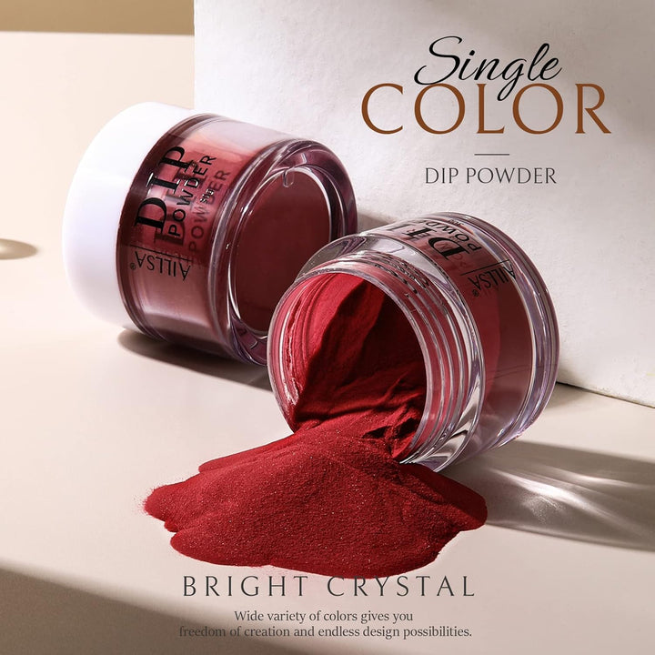 Dip Powder Wine Red for Valentine'S Day, Red Dip Powder Nail 1 Oz Burgundy Nail Dipping Powder French Nail Art for Starter Manicure Salon DIY at Home, Fall Winter Dip Powder Colors for Women