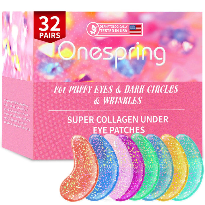 Under Eye Patches (24 Pairs) - Eye Gel Pads for Wrinkles, Puffy Eyes, Dark Circles, Eye Bags, Natural Collagen Eye Gels Pads, under Eye Mask Patches for Refreshing, Revitalizing
