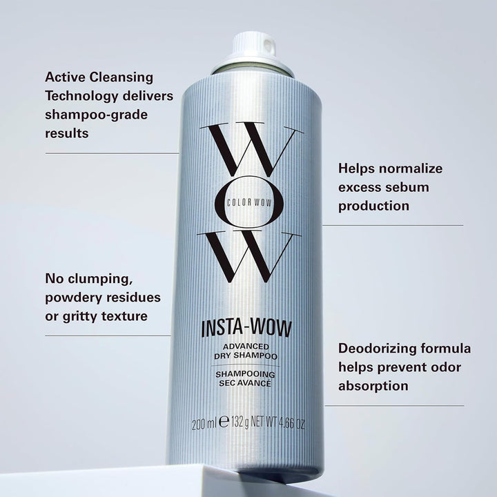 Insta-Wow Advanced Dry Shampoo – Breaks down and Removes Oil for Shampoo-Grade Results | No Grit, No Clumping, No Powdery Residue | Best Dry Shampoo for Oily Hair