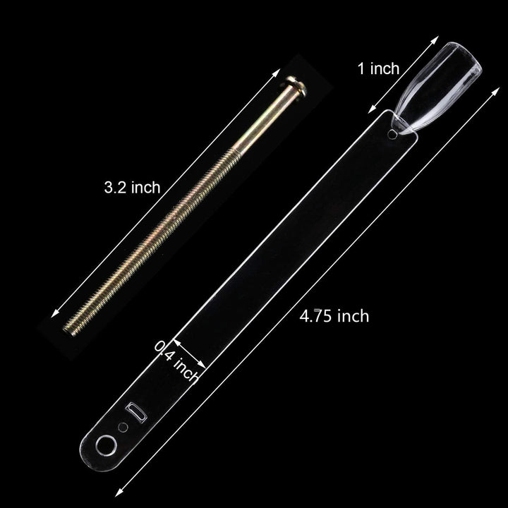 200 Pieces Clear Square Nail Tips Color Display Swatches with Metal Screw Holder Fan Shaped Plastic Sample Stick