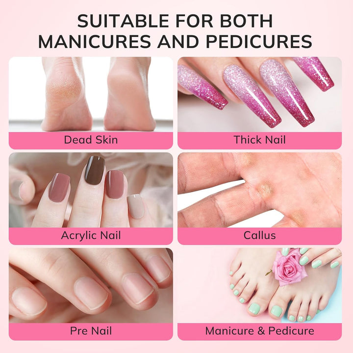 Small Sanding Bands Nail Drill Bit, 80 Piece Extra Fine Sanding Bands for Nail Drill with 3.1Mm Mandrel Bit for Acrylic Nails Gel Removing Shaping Polishing Nail Salon Use (240 Grit, Pink)