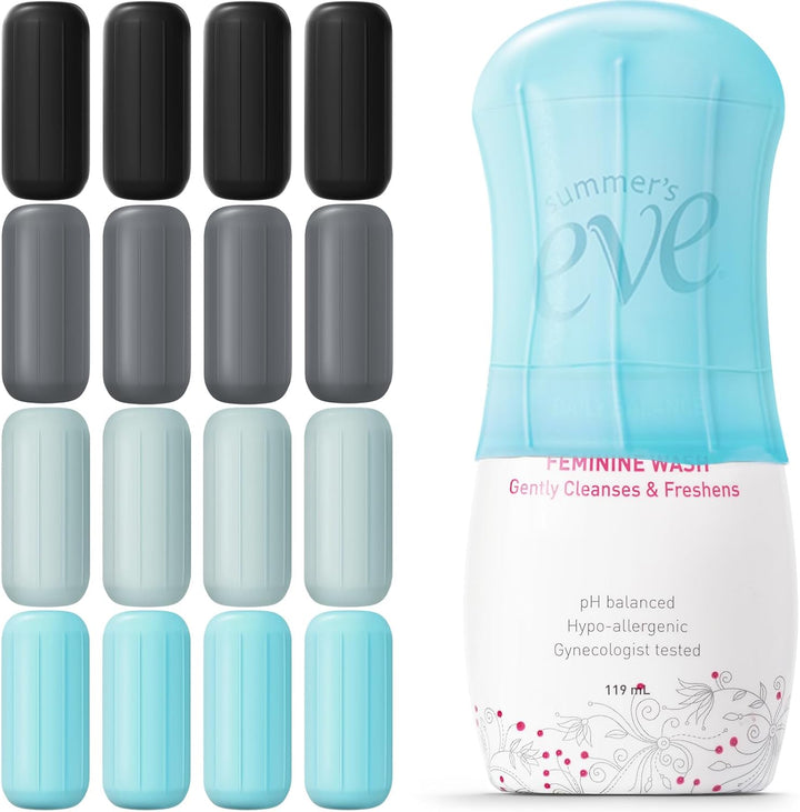 16 Pack Silicone Bottle Cover,Travel Essential for Women Men,Cruise Ship Essentials 2025,Beach Vacation Essentials,Travel Size Toiletries,Airplane Travels Accessories Elastic Sleeves for Leak Proofing