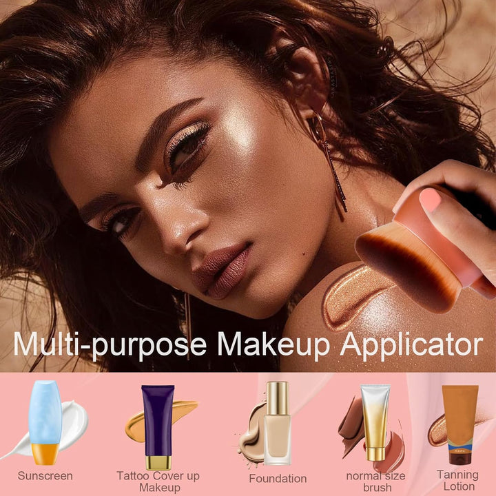 Extra Large Body Makeup Brush for Self Tanner,75Mm Wide-Headed Body Coverage Applicator for Tattoo Cover up Makeup, Oval Face Leg Makeup &Body Bronzer Brush,Kabuki Blending Brush for Tanning Lotion