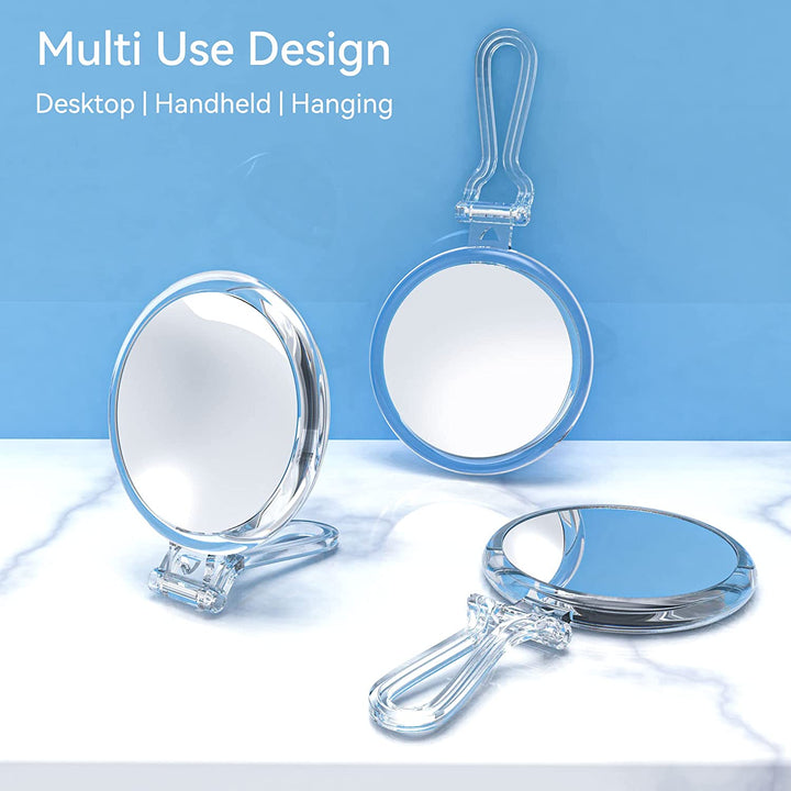 30X Magnifying Mirror for Travel with Handle, Double-Sided 1X/30X Magnification Hand Mirror for Makeup,Travel Mirror for Desk 5 Inches