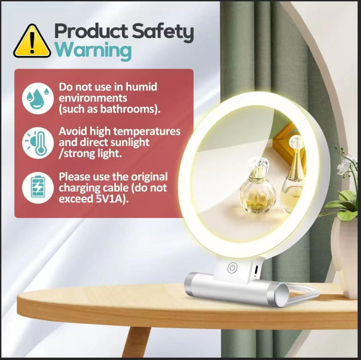 Magnifying Mirror with Light 30X, Double-Sided 1X/ 30X Magnifying Makeup Mirror with Tweezer, 2000Mah 3 Colour Modes with Adjustable Brightness,Foldable Travel Mirror(9" L X 7" W)