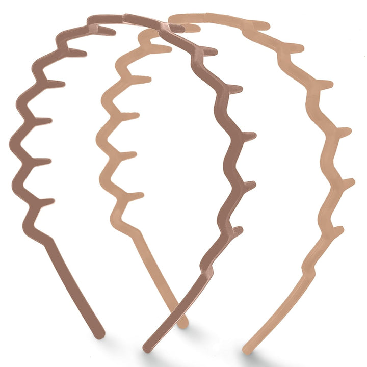 Zig Zag Headbands for Women Non Slip – Fashion Accessories for Slicked Back Styles - Comfortable Comb Headband with Teeth | Ideal Gifts for Women - Tortoise & Black Headband - 2 Pcs