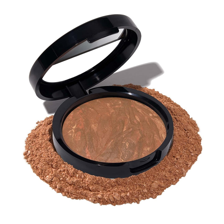 Award-Winning Baked Balance-N-Brighten Color Correcting Powder Foundation - Medium - Buildable Light to Medium Coverage - Demi-Matte Natural Finish