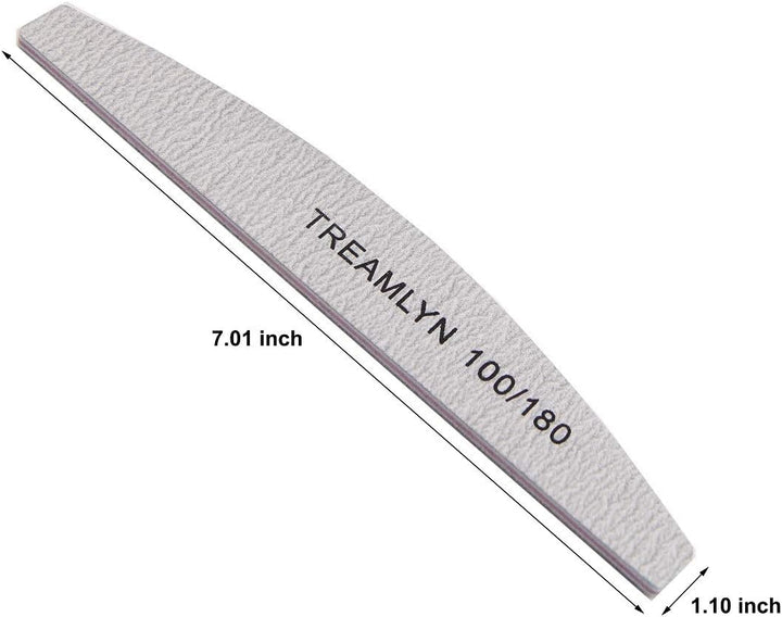 10 Pcs Rough Nail File 100/180 Grit, Heavy Duty Nail Files for Acrylic/Natural Nails, Emery Boards for Nails, Strong Finger Nail Filler, Coarse Nail File for Home and Salon Use