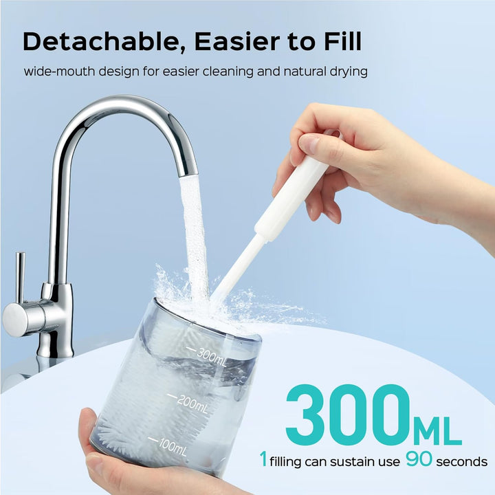 Water Dental Flosser Pick for Teeth: 4 Modes Cordless Portable 300ML Larger Tank Water Teeth Cleaner IPX7 Waterproof Flossing Cleaning Picks for Home Travel Black C30(FC5360)