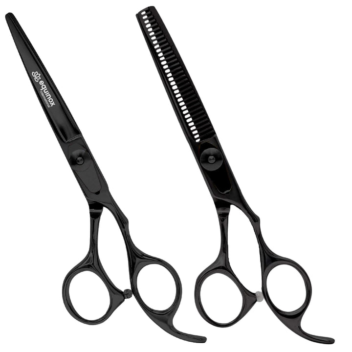 Equinox Professional Razor Edge Series Barber Hair Cutting Scissors - Japanese Stainless Steel Salon Scissors - 6.5” Overall Length - Fine Adjustment Tension Screw - Premium Shears for Hair Cutting