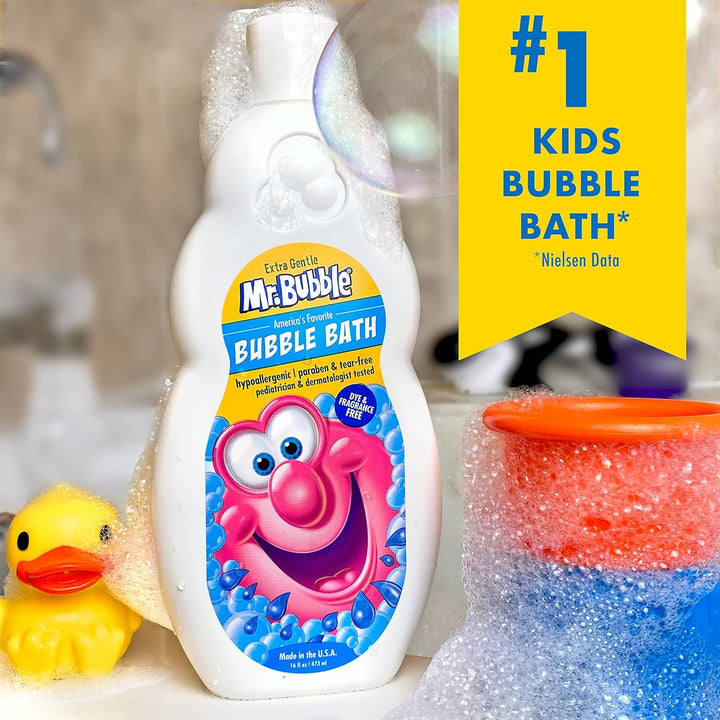 Extra Gentle Bubble Bath - Hypoallergenic, Tear Free Bubble Bath Solution Perfect for Sensitive Skin (Pack of 2 Bottles, 16 Fl Oz Each)