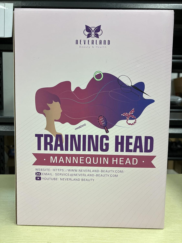 Mannequin Head with 80% Real Human Hair, 28“ Make up Cosmetology Manikin Practice Head with Hair,Braiding Hairdressing Doll Head with Table Clamp + DIY Hair Styling Set Suitable for Hair Extensions