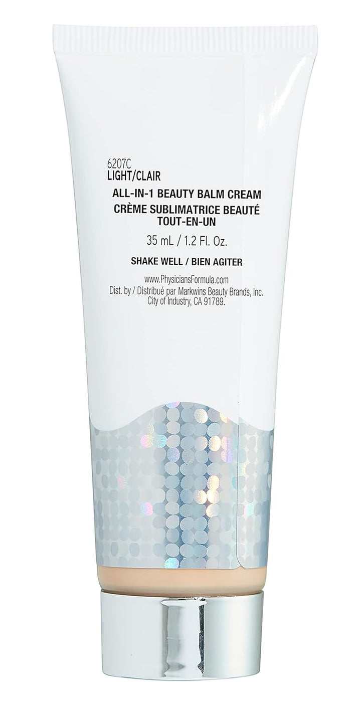 Super BB Cream. All in 1 Tinted Beauty Balm Foundation Cream, Sheer Moisturizing Coverage, Cruelty Free - Light