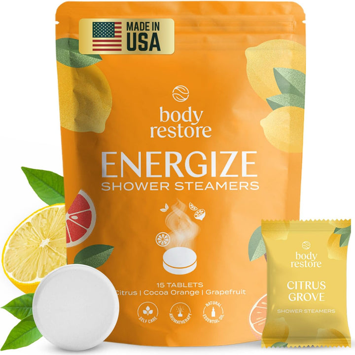 Shower Steamers Aromatherapy 6 Pack - Boo Basket Stuffers for Women, Christmas Stocking Stuffers, Birthday Gifts, White Elephant, Relaxation, Self Care, Spa Shower Bombs - Bloom