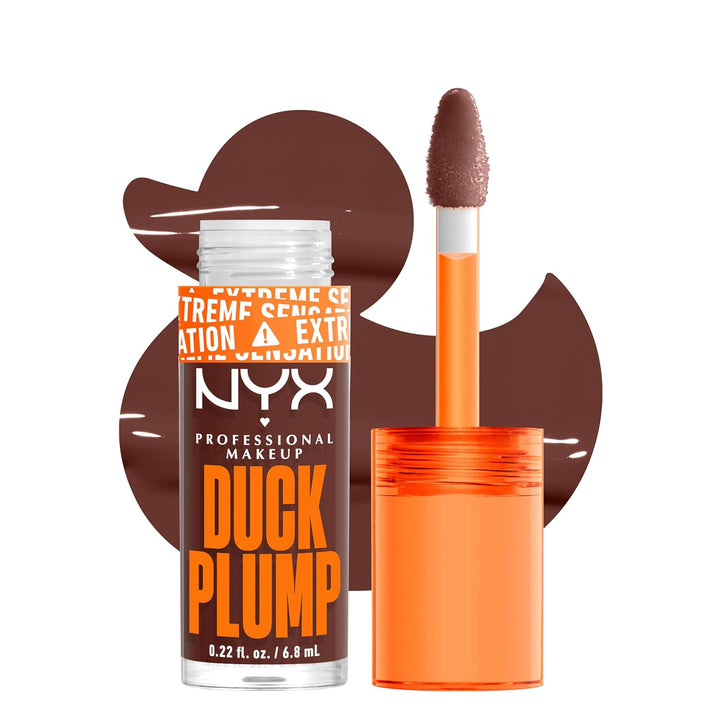 Duck Plump High Pigment Lip Gloss, Lip Plumper Gloss with Spicy Ginger - Clearly Spicy