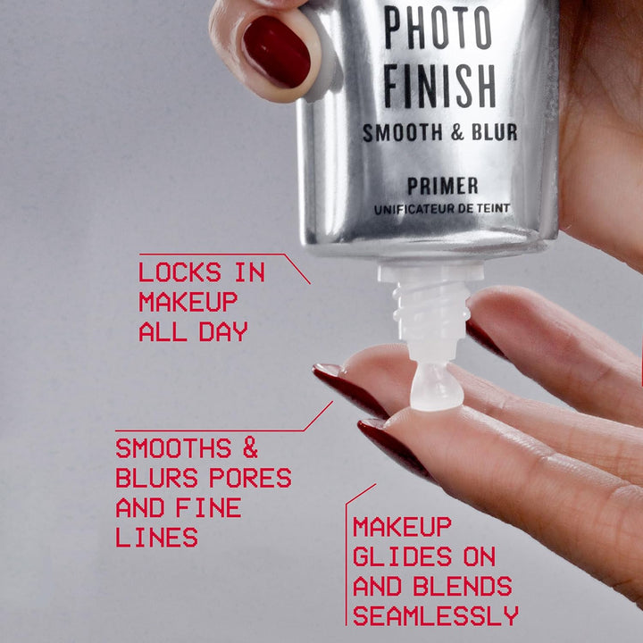 the Original Photo Finish Smooth & Blur Makeup Primer | Instantly Smooths and Blurs Fine Lines and Pores | Vitamins a + E
