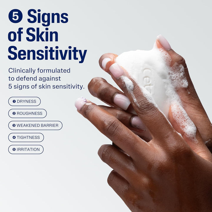 Gentle Cleansing Bar, 4.5 Oz (Pack of 6), Nourishing Cleansing Bar for Dry, Sensitive Skin, Non-Comedogenic