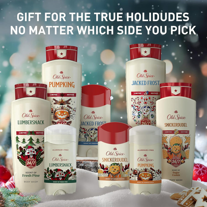 Antiperspirant & Deodorant for Men, Holidudes Limited Edition, 24/7 Sweat Protection, Stocking Stuffer, Snickerdudel Sugar Cookie Scent, 2.6 Oz