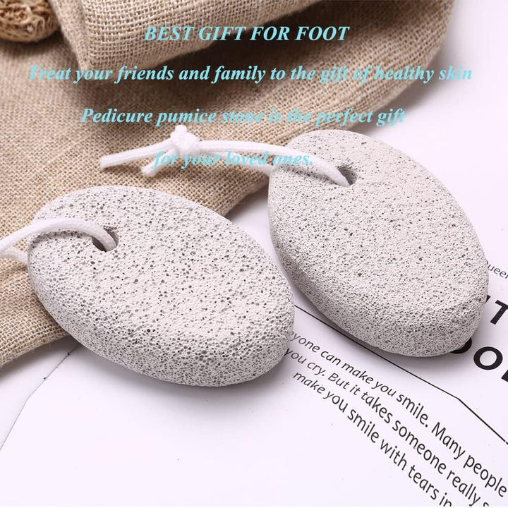 4-Pack Natural Pumice Stone for Feet,  Lava Pedicure Tools Hard Skin Callus Remover for Feet and Hands - Natural Foot File Exfoliation to Remove Dead Skin, Heels, Elbows, Hands