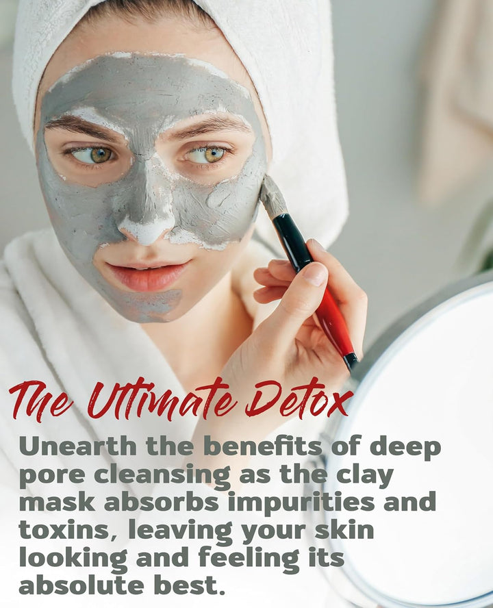 – Indian Healing Clay 1 Lb – Deep Pore Cleansing Facial & Body Mask – the Original 100% Natural Calcium Bentonite Clay – New Version 2