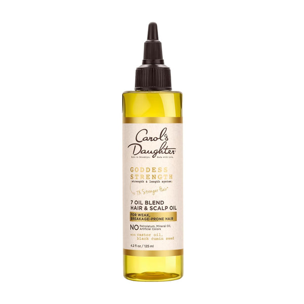Goddess Strength 7 Oil Blend Scalp and Hair Oil for Waves, Coils and Curls, Hair Treatment with Castor Oil, 4.2 Fl Oz