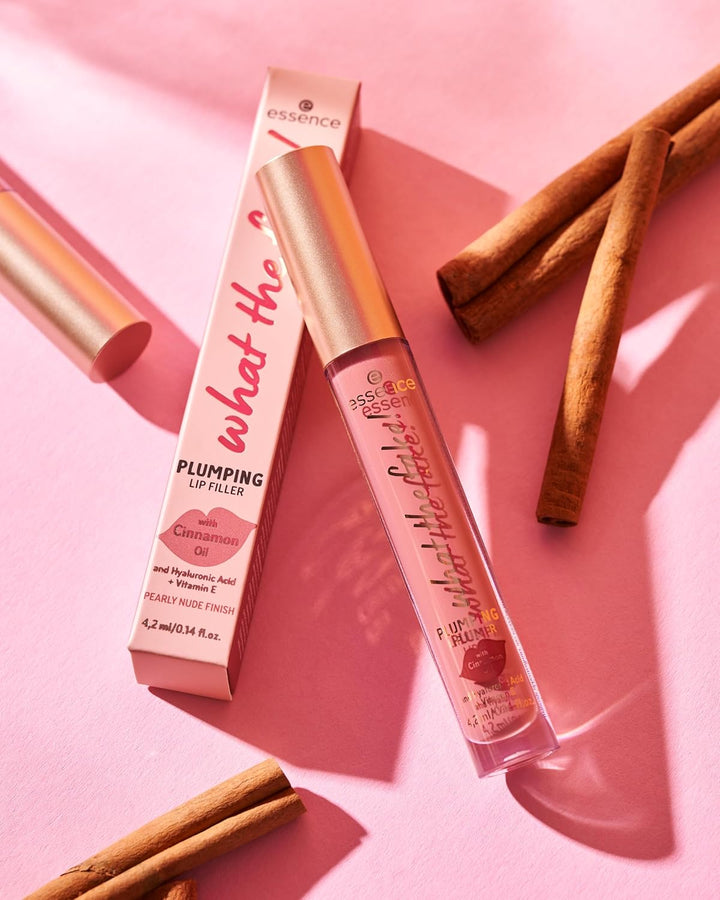 | What the Fake! Plumping Lip Filler | Volumizing Lip Gloss Made with Hyaluronic Acid and Vitamin E | Vegan & Cruelty Free, Gluten Free | Free from Fragrance & Parabens (02 | Oh My Nude!)