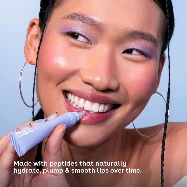 Cashmere Lip Butter, Vanilla Cashmere,  Lip Butter with Plumping Peptides for Smooth Lips, 0.35 Fl Oz