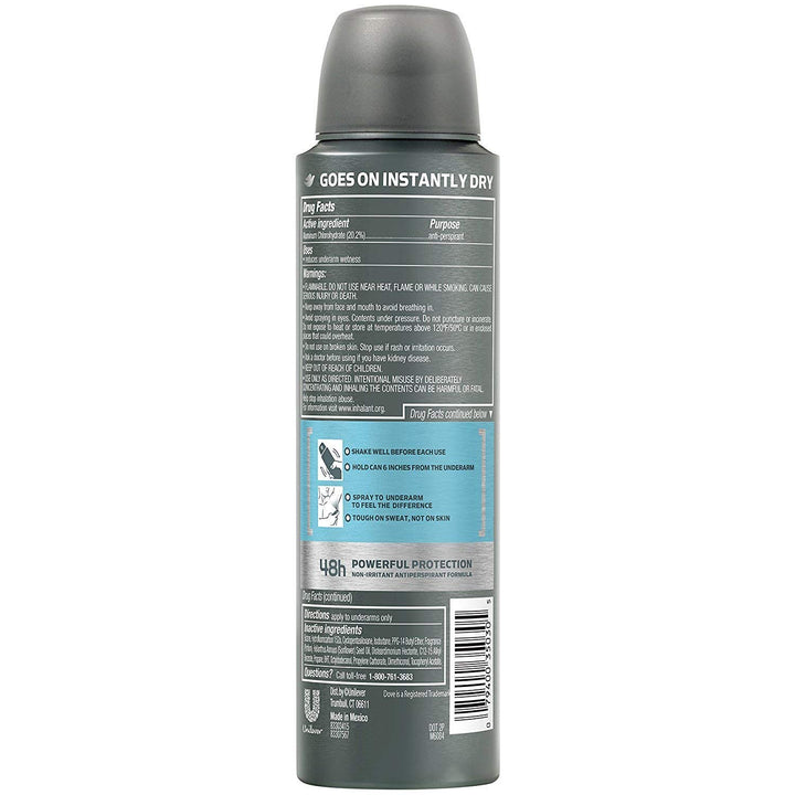 Men + Care Dry Spray Antitranspirante, Clean Comfort 3,8 Oz (2 Pack)