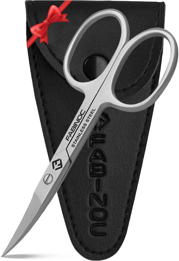 Curved Nail Scissors for Women & Men – German Quality Stainless Steel – Small Manicure Pedicure Scissors for Fingernail, Toe Nail, Eyebrows & Mustache
