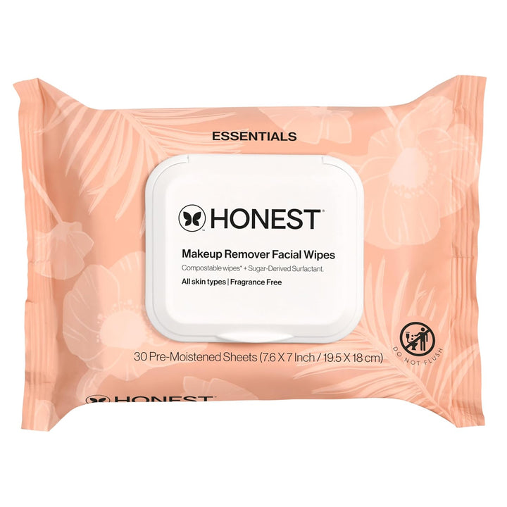 Fragrance Free Cleansing Makeup Remover Facial Wipes | Plant Based, Hypoallergenic, Gentle for Sensitive Skin | 90 Count