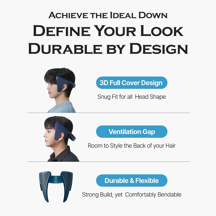 Dropset, Men'S Side Hair Press Tools for down Perm with Air Hole Patent Technology, Scalp Care & Protection, Men'S Hair Styler & Straightener for Grooming - Fast & Easy Styling