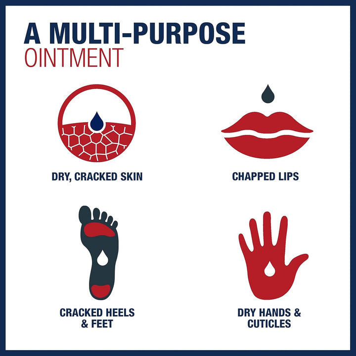 Healing Ointment Advanced Therapy Skin Protectant, Dry Skin Body Moisturizer, 7 Oz Tube