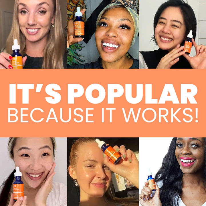 Korean Skin Care 20% Vitamin C Hyaluronic Acid Serum + CE Ferulic Acid - Potent anti Aging Vit C, anti Wrinkle K Beauty Skincare 1Oz