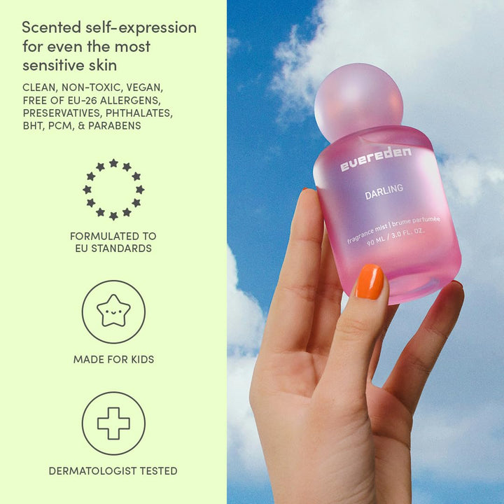 Fragrance Hair and Body Mist - Darling: Clean and Vegan Collectible Hair and Body Spray for Teen Girls - Amplify Your Self Expression with Iconic Scents in Aesthetic Bottles