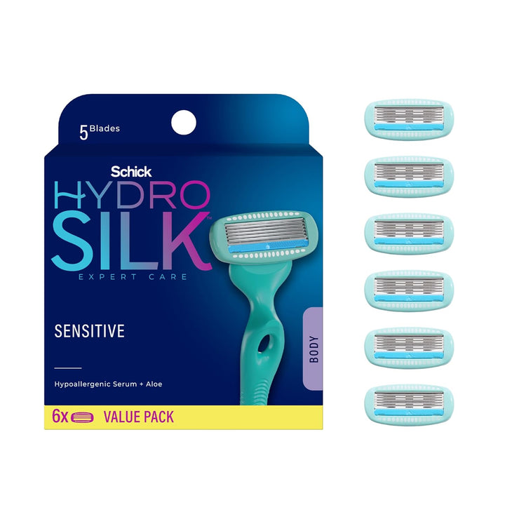 Sensitive Women'S Razor Blade Refills, 4 Count | 5-Blade Razors for Women Sensitive Skin | Womens Razor Refills for Sensitive Skin