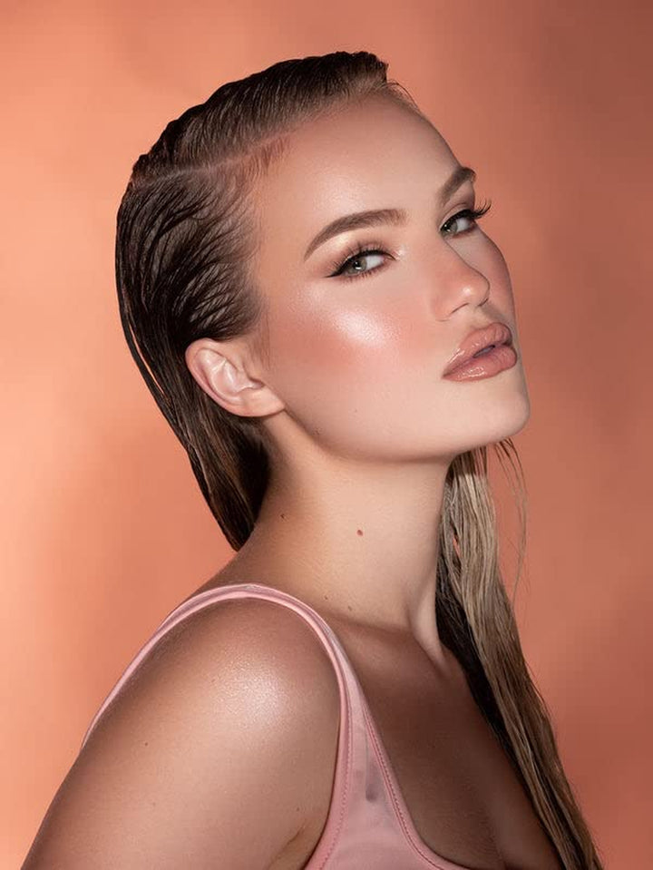 Glow Bloom Liquid Waterproof Highlighter Long Lasting Cream Highlighter with Shimmer Dewy Finish - Vanilla Frost