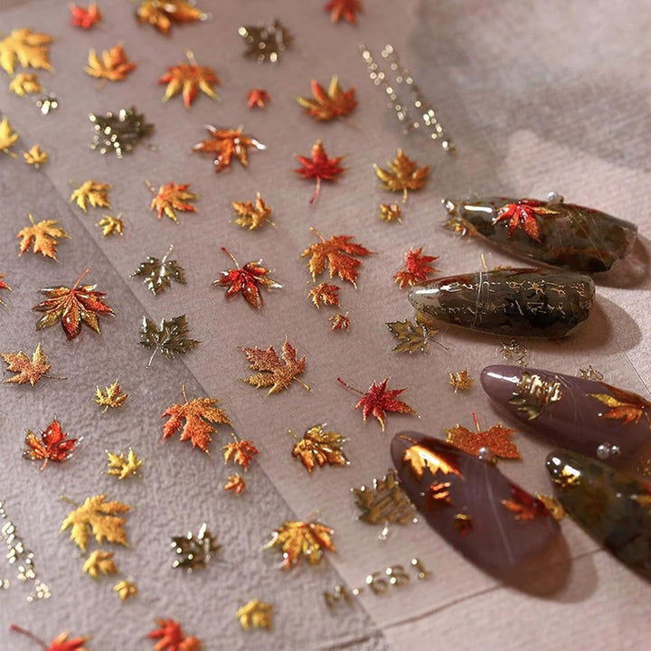 Halloween Nail Art Stickers, Gradient Pumpkin, Horror Mask Nail Decals, 3D Self-Adhesive Spider-Web Bat Design for DIY Nail Supplies Decoration (5 Sheets)