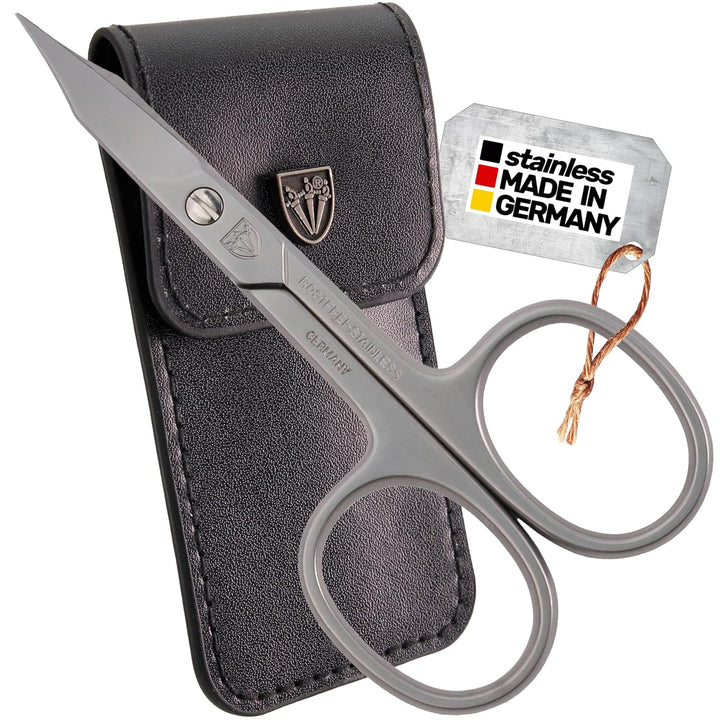 - Brand Quality STAINLESS STEEL INOX CURVED CUTICLE SCISSORS (1 PIECE) with Case for Manicure Pedicure - Nail Care by 3 Swords - Made in Germany