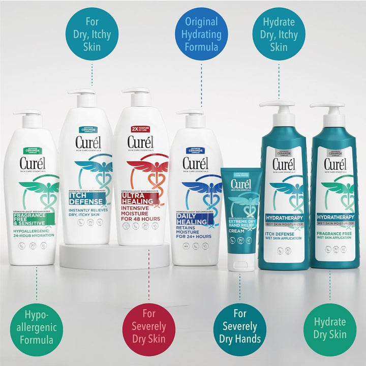 Extreme Dry Hand Relief, Dermatologist Recommended, Long-Lasting Cream for Dry Hands, Paraben Free, Fragrance-Free Hand Lotion, 3 Oz, Pack of 3