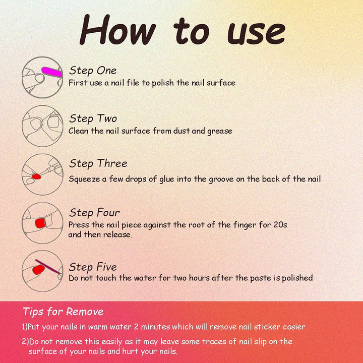 Stiletto Press on Nails Extra Long Fake Nails with Glue Glossy False Nails with Black Gradient Designs Full Cover Almond Acrylic Nail 24Pcs