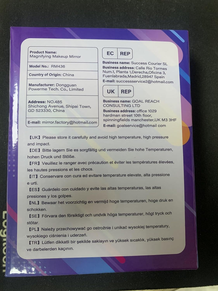 Travel Mirror with Light, 1X/30X Magnifying Mirror with 3 Color Lights and Adjustable Brightness, 4.5X3.9 Inch Small Compact Hangable Hand Pocket 3 Way Mirrors, Comes with Tweezer